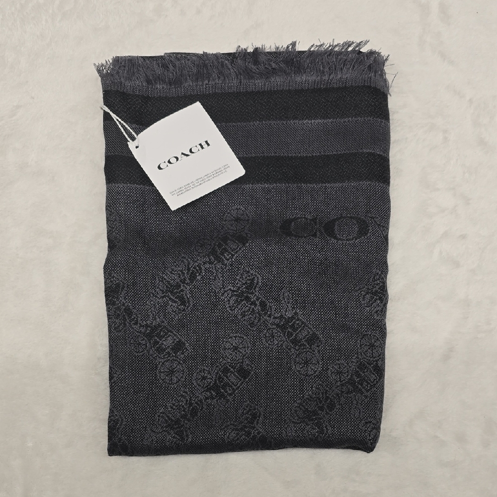 Coach Horse & Carriage Logo-Jacquard Scarf